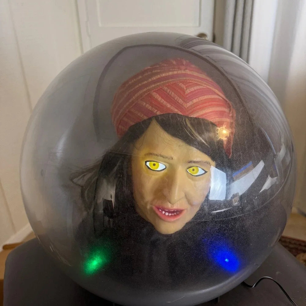 Gemmy Spirit Ball Boule Magique Fortune Teller Animated Halloween Prop 14